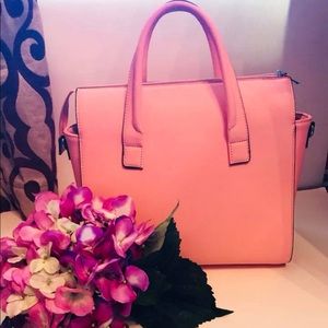 Coral pink handbag